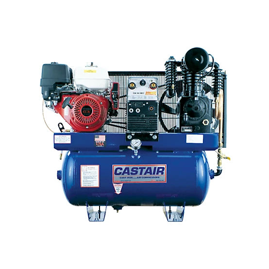 CASTAIR Compressor/Gen./Weld. | Industrial Series | 30-Gal. Horiz. | GX390 | 19.7 CFM @175 PSI | 5000W GPE211024