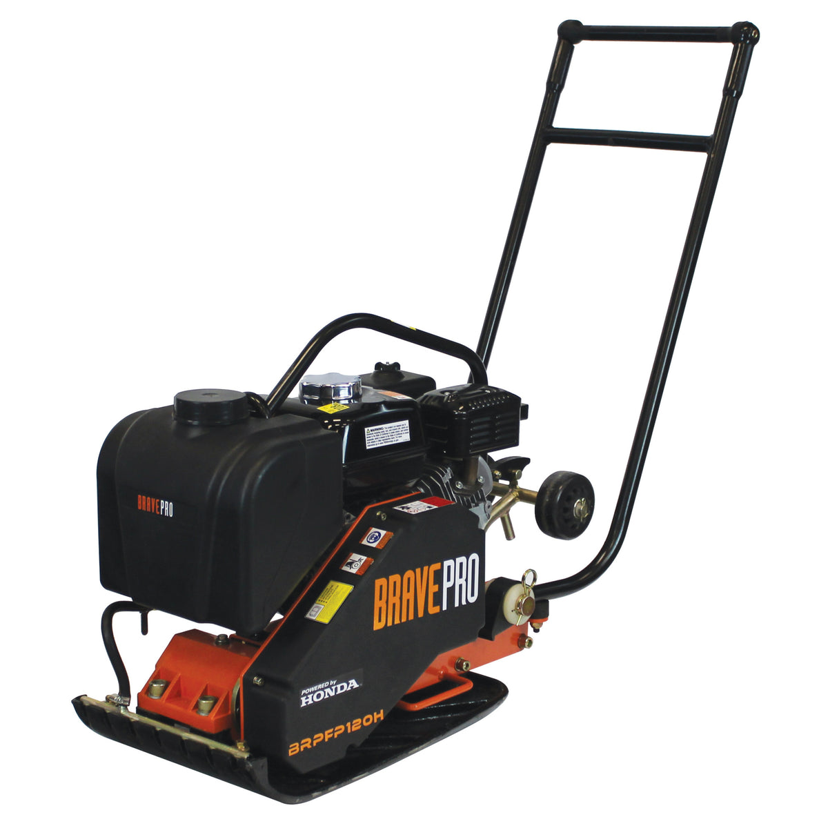 BravePro Forward Plate Compactor | 14 In. | Rubber Mat, Tank, and Wheel Kit | Honda GX160 BRPFP125H