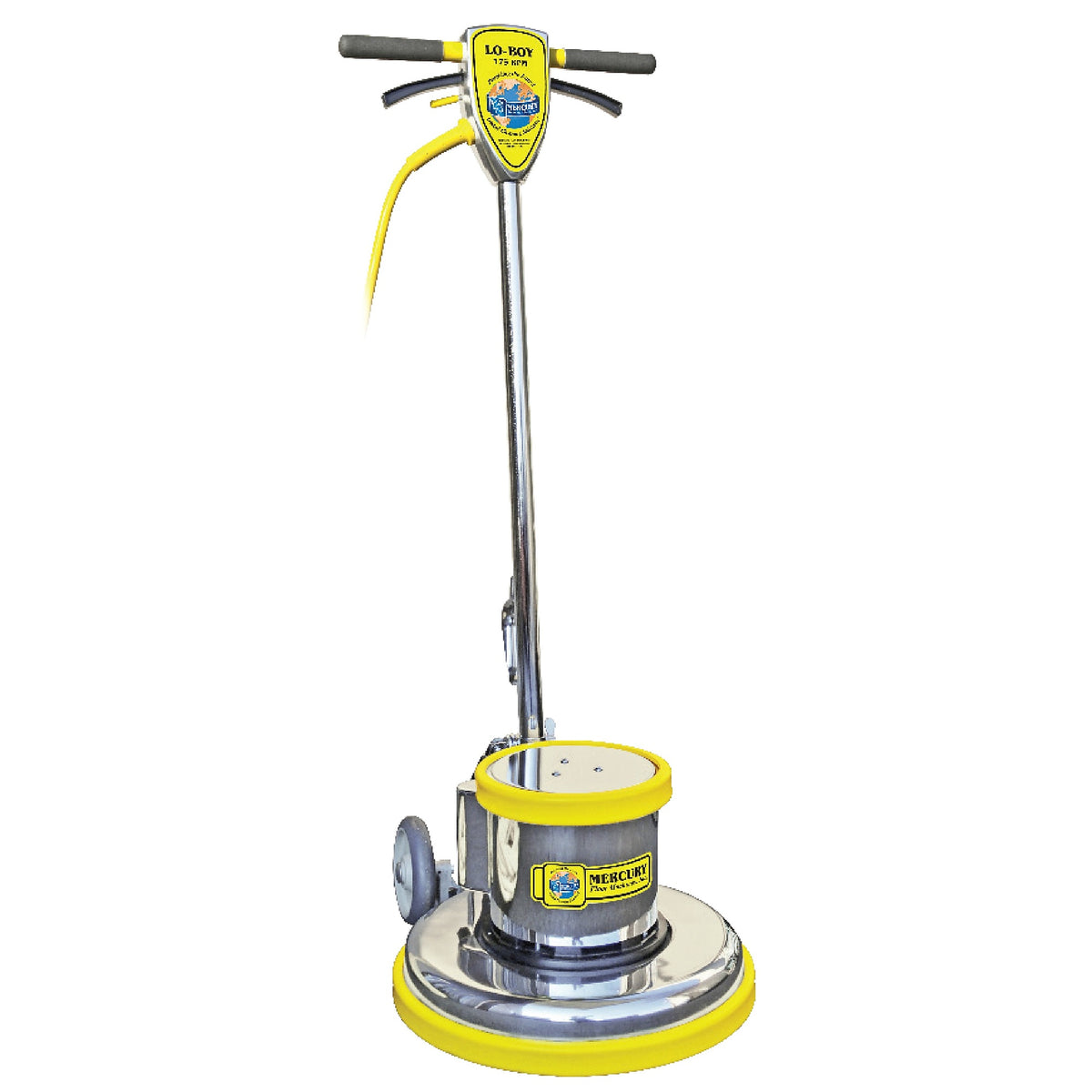 Mercury Floor Machine | 17-In. LOBOY | 1.5 HP | 175 RPM | Yellow with 1705-T Pad Driver L-17E