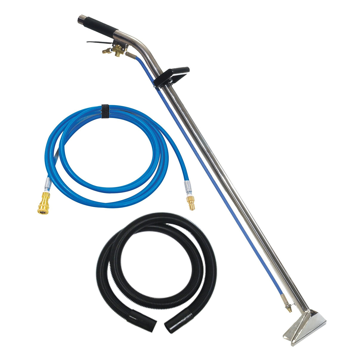 Sandia Jet Wand | 12-In. Stainless Steel Single Bend | 15 Ft. Vaccum and Solution Hoses | Fits 86-2100 80-8009-A