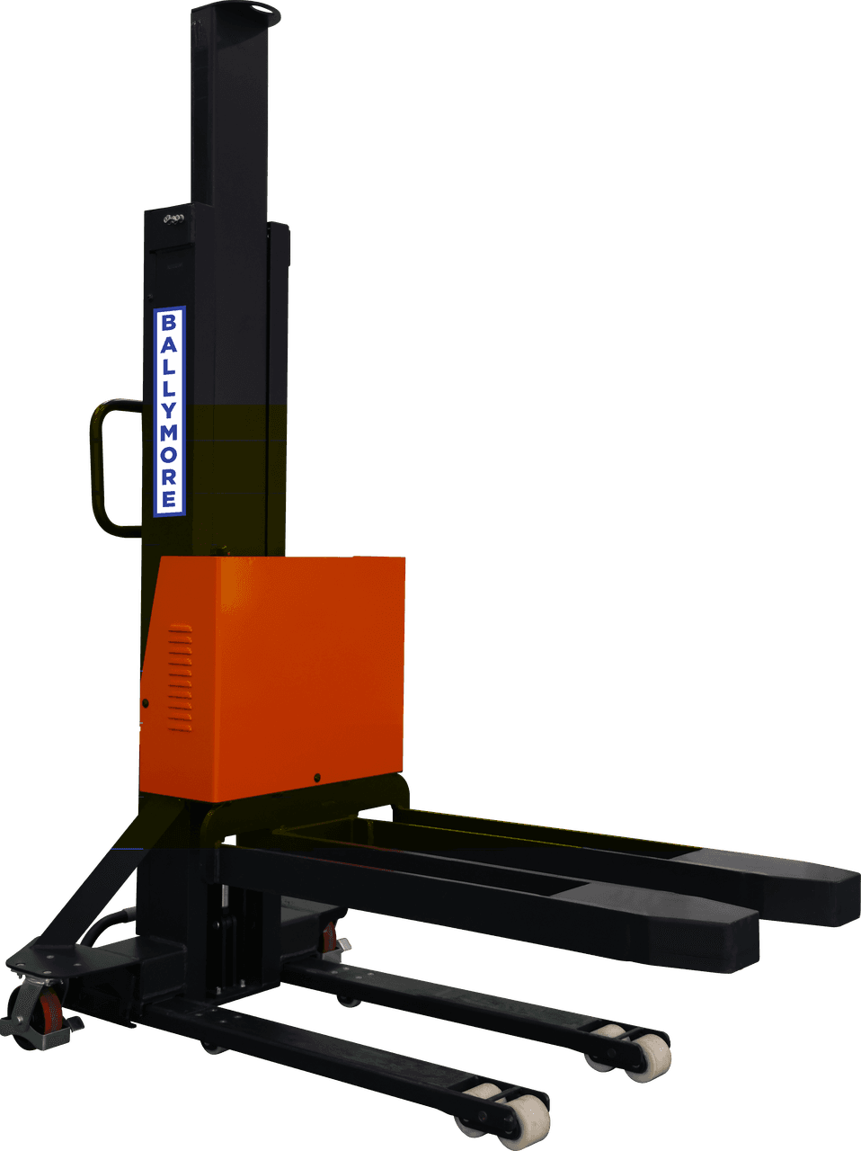 Ballymore Semi-Powered Stacker: 1,100 lb Load Capacity, 43 in x 6.3 in