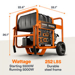 Generac Portable Generator, 5000W | Diesel | Electric Start | 49ST G0068640