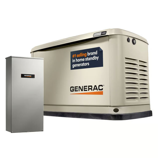 Generac Standby Generator, 18kW | With Whole House Switch | WiFi Enabled, Guardian Series G007228