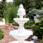 Sunnydaze Welcome 3-Tier Outdoor Water Fountain for Garden - 57" - Deep Espresso FC-6291