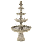 Sunnydaze 4-Tier Grand Courtyard Outdoor Water Fountain - 80" H FC-73850