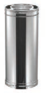 Duravent 6" Diameter DuraPlus 2100HT 12" Stainless Steel Chimney Pipe - 6DP-12SS, 810000518