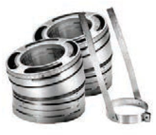 Duravent 6" Diameter DuraPlus 2100HT 30 Degree Stainless Steel Elbow Kit - 6DP-E30KSS, 810000528