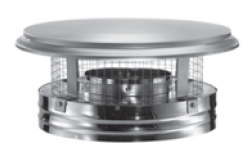 Duravent 6" Diameter DuraPlus 2100HT Chimney Cap - 6DP-VC, 810000564