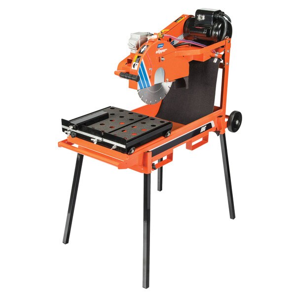 Norton Clipper Compact Masonary Saw | 14 In. | Rear Wheel Dolly with Removeable Legs | 1.5HP BBC157
