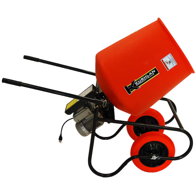 Kushlan Electric Direct Drive Cement Mixer | 3.5-Cubic Ft. Drum | 3/4 HP 350DD