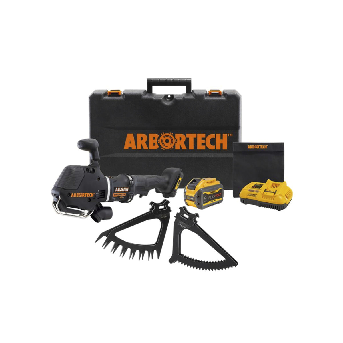 Arbortech | AllSaw Cordless Landscaping Wood and Turf Kit | Powered by DEWALT |1 Turf Blade, 1 Wood Blade) GWG311646