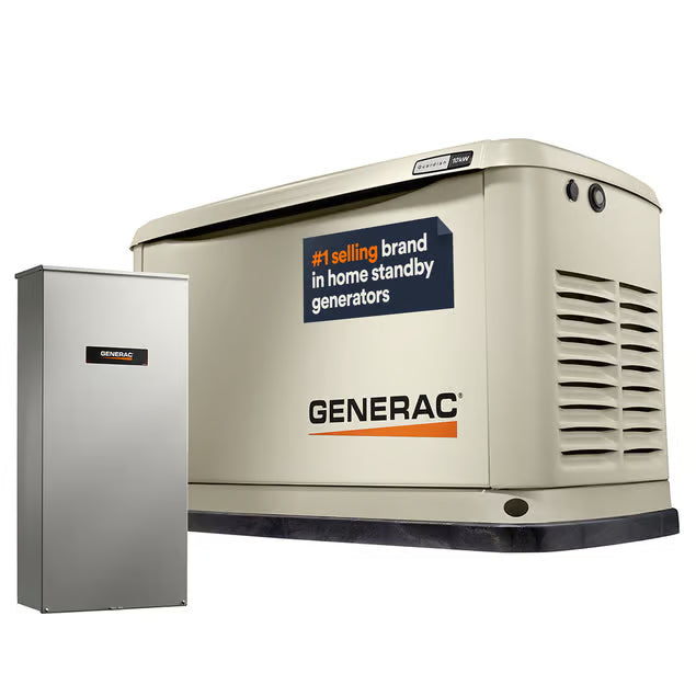 Standby Generator, 10kW | With 16-Circuit Transfer Switch | WiFi Enabled G007172