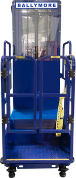 Ballymore Personnel Lift: Push-Around, Battery, 650 lb Load Capacity, 7 ft 10 in Closed Height, 6 in PS-12