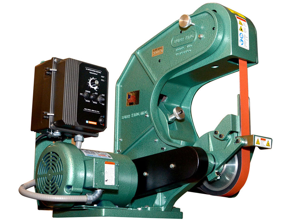 Burr King Model 760 1.5 x 60 or 2 x 60 Three Wheel Belt Grinder 72110