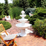 Sunnydaze 3-Tier Outdoor Water Fountain with Fruit Top - White - 52" H FC-73918