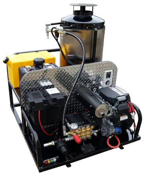 Cam Spray Skid Mount Diesel Fired Gas Powered 5.5 gpm, 4000 psi Hot Water Pressure Washer P00690