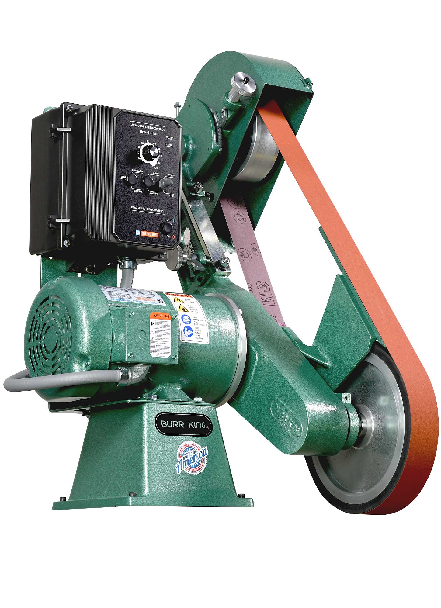 Burr King Model 960-272 2 x 72 Two Wheel Belt Grinder 98730