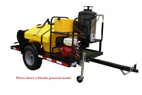 Cam Spray Economy Trailer Mounted Diesel Fired Gas Powered 4 gpm, 4000 psi Hot Water Pressure Washer P00939