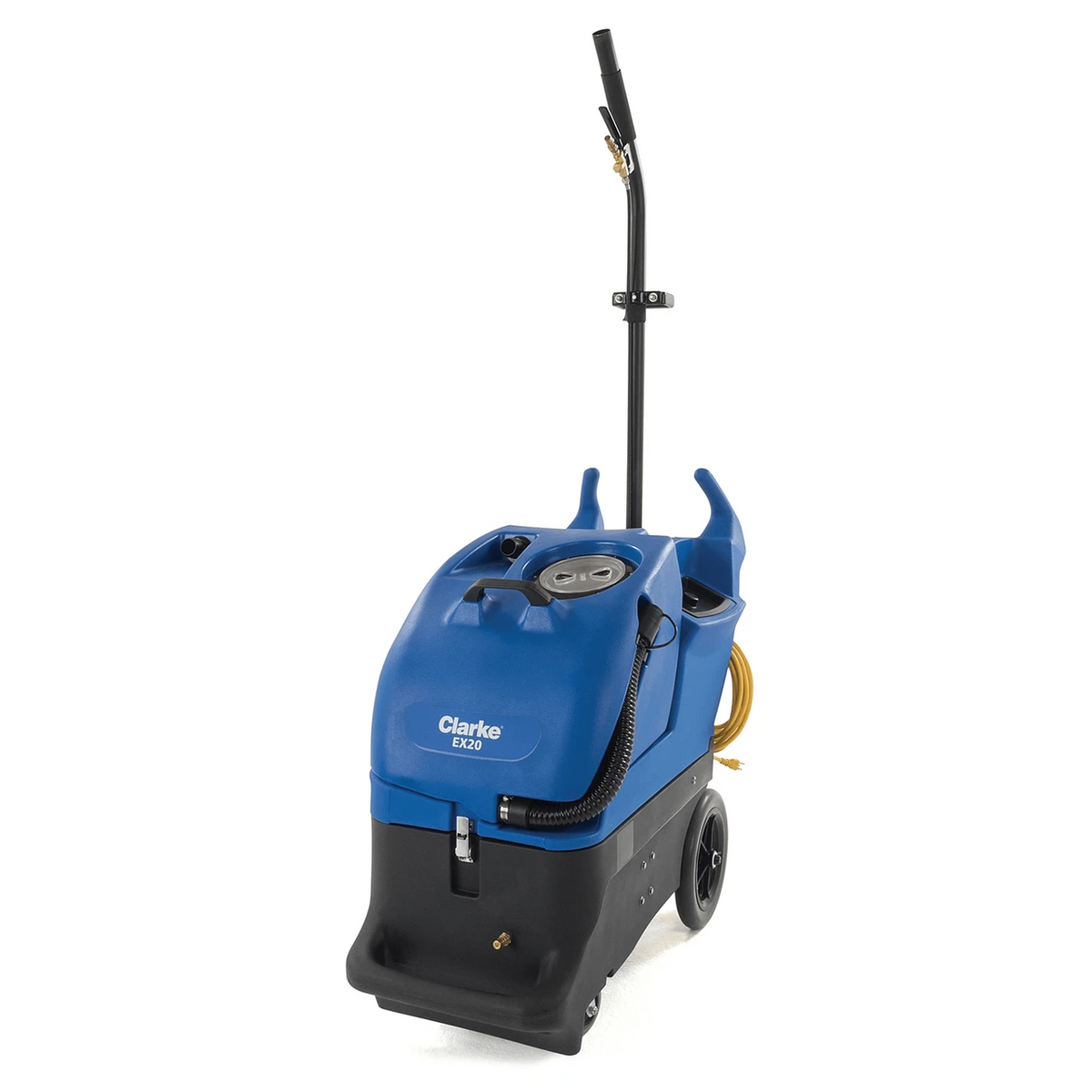 Clarke EX20 100H Carpet Extractor 12 gallon canister with 1750 Watt Heater 15 foot hose and 12 Inch Stainless Steel Scrub Wand 100psi pump 56105418