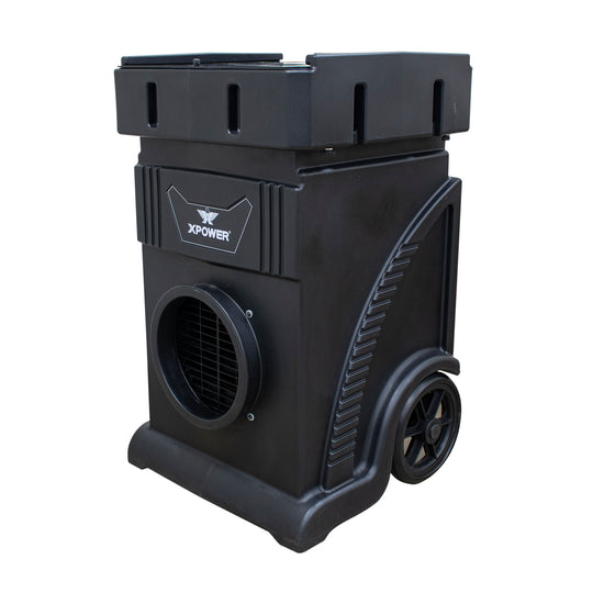 XPOWER AP-1800D portable air scrubber right angle view