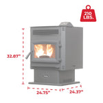 Ashley AP5617-W Pellet Stove 90 lb. Hopper (2,200 Sq. Ft.) AP5617-W