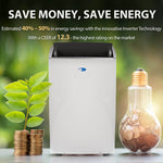 Whynter NEX Inverter 14,000 BTU (ASHRAE) 12,000 BTU (SACC) Smart Control Dual Hose Portable Air Conditioner with Heat ARC-1230WNH