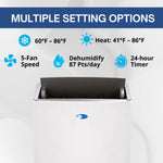 Whynter NEX Inverter 14,000 BTU (ASHRAE) 12,000 BTU (SACC) Smart Control Dual Hose Portable Air Conditioner with Heat ARC-1230WNH