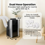 Whynter 14,000 BTU Dual Hose Portable Air Conditioner ARC-14S