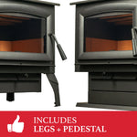 Ashley 1,200 Sq. Ft. Pedestal Wood Stove AW1120E-P