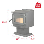 Ashley 1,200 Sq. Ft. Pedestal Wood Stove AW1120E-P