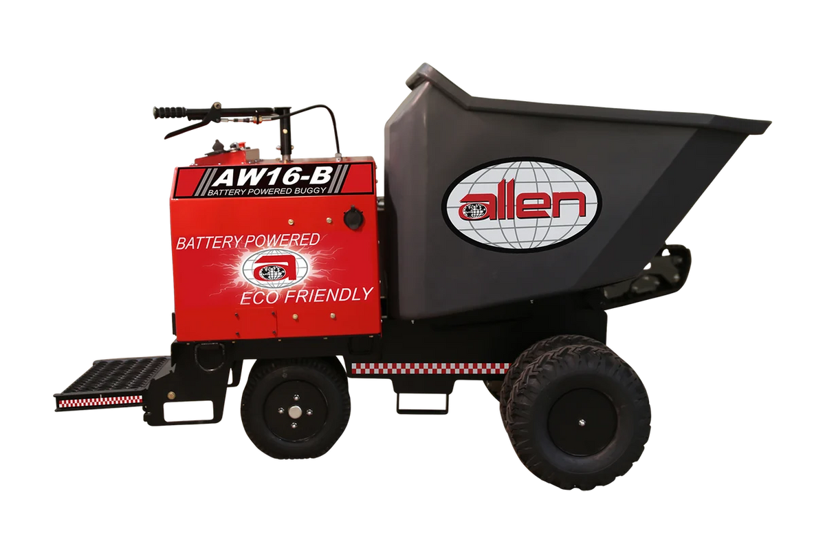 Allen Power Buggy 16CF Poly Bucket Batt Powered Elec Start Foamfilled Tires AW16-B