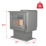Ashley 2,000 Sq. Ft. Pedestal Wood Stove AW2020-P