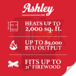 Ashley 2,000 Sq. Ft. Pedestal Wood Stove AW2020-P