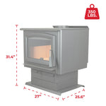 Ashley 2,500 Sq. Ft. Pedestal Wood Stove AW2520E-P