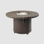 Outdoor Greatroom Marbleized Noche Beacon Chat Height Fire Table BC-20-MNB