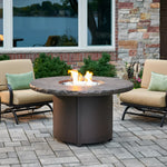 Outdoor Greatroom Marbleized Noche Beacon Chat Height Fire Table BC-20-MNB