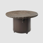 Outdoor Greatroom Marbleized Noche Beacon Chat Height Fire Table BC-20-MNB