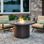 Outdoor Greatroom Marbleized Noche Beacon Chat Height Fire Table BC-20-MNB