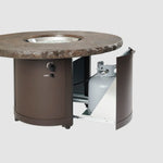 Outdoor Greatroom Marbleized Noche Beacon Chat Height Fire Table BC-20-MNB