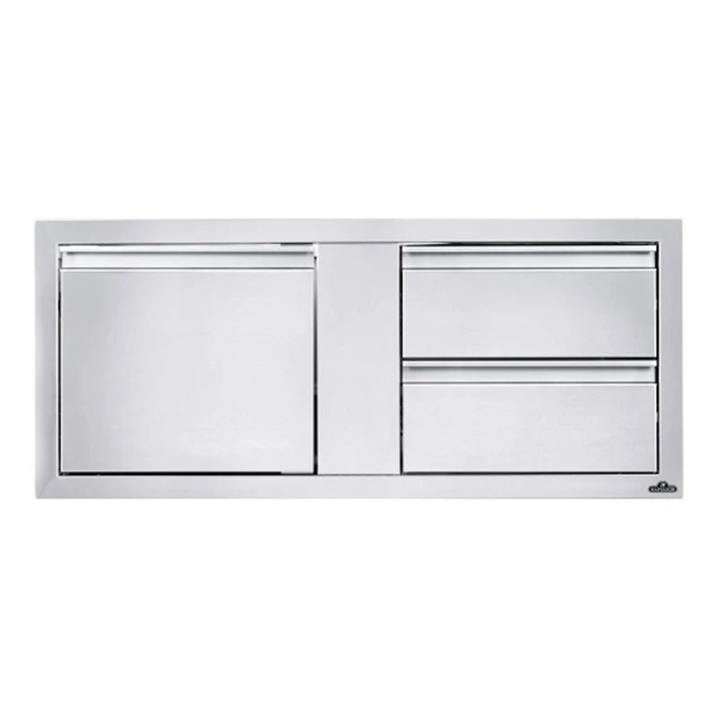 Napoleon 42" X 16" Single Door & Double Drawer Combo, Stainless Steel BI-4216-1D2DR