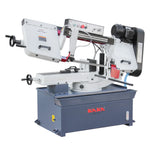 KaKa Industrial Metal Horizontal Band Saw,10 inch horizontal bandsaw, the bow can be swiveled between 45° and 90°Solid Design, Solid Design, Horizontal High Precision Vice Metal Band Saw220V-60Hz-1PH ,BS-1018R 188116