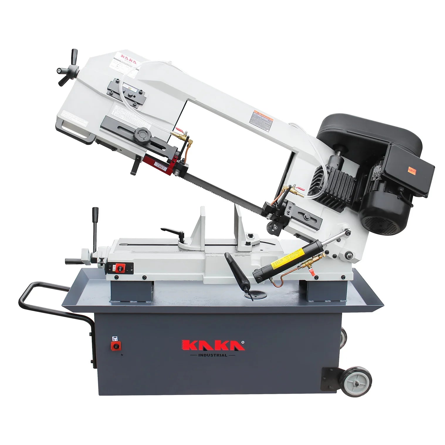 KaKa Industrial Metal Bandsaw 9"Horizontal Metal Cutting Band Saw 4 Steps Blade Speed Metal Band Saw, Space Saver Movable Metal Cutting Band Saw 115V&230V Dual Voltage Prewired 1PH BS-912B 188010V115V230