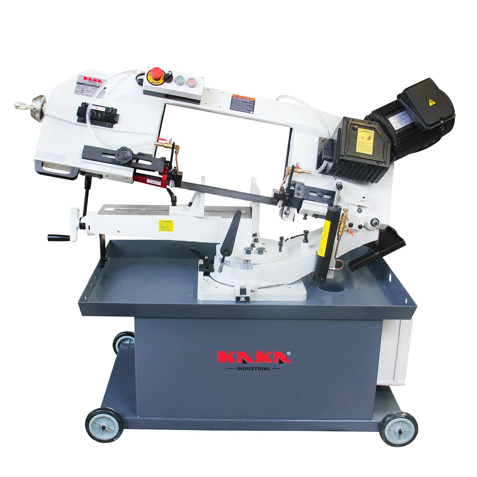 KAKA INDUSTRIAL BS-912GR 9" Metal Cutting Band Saw, 3-Speed Gear Drive, Horizontal, Max. Cutting 9" Round & 7"x12" Rect, Adjustable Blade Guides, Coolant System, Hydraulic Cylinder, 1.5HP(1.1KW) 188012V115V230