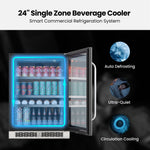 Whynter 24″ Undercounter 166 Cans Seamless Stainless Steel Beverage Fridge BSR-140SB