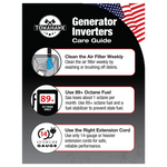 Tomahawk 3000 Watt Inverter Generator Super Quiet Portable Gas Power Professional Use TG3000i