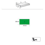 Beta C41H Two-Module Rolling Metal Tool Chest, Detachable Metal Tool Box, Telescopic Handles, Orange C41H