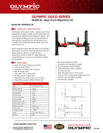 Olympic Open Front Alignment Lift / 15,000-lb. Capacity Car & Truck Maintenance / Turntables / Slip Plates / 138″ W X 246″ L 4PHDXLA-15