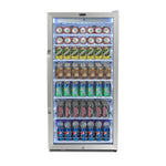 Whynter Commercial 10.6 cu. ft. Stainless Steel Commercial Beverage Merchandiser Display Refrigerator with Superlit Door and Lock – White CBM-1060XLW