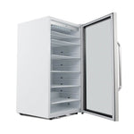Whynter Commercial 10.6 cu. ft. Stainless Steel Commercial Beverage Merchandiser Display Refrigerator with Superlit Door and Lock – White CBM-1060XLW