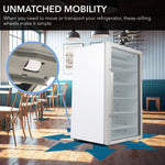 Whynter Commercial 10.6 cu. ft. Stainless Steel Commercial Beverage Merchandiser Display Refrigerator with Superlit Door and Lock – White CBM-1060XLW